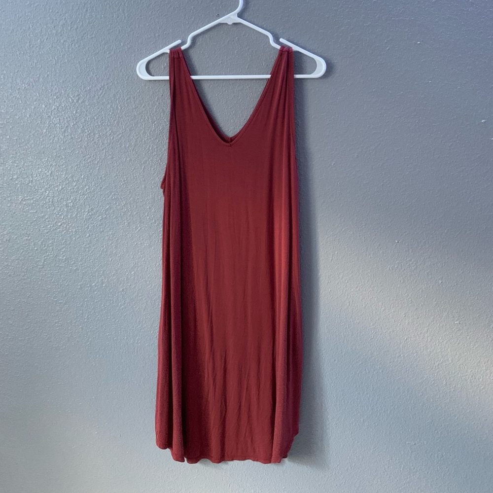 Maroon 24/7 dress with pockets from maurices
